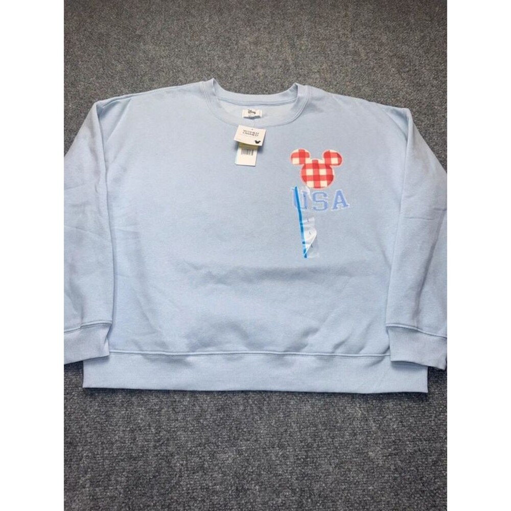 Disney Mickey Mouse USA Patriotic Crewneck Sweatshirt Women’s L